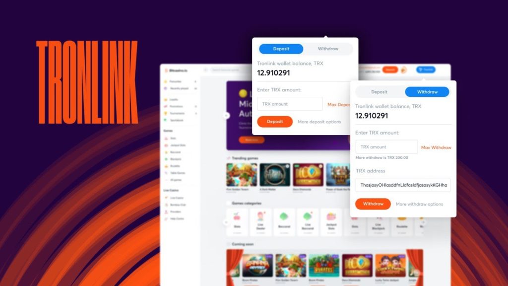 Bitcasino Adds Support for TronLink Browser Extension to Accelerate Deposits and Withdrawals for Gamers