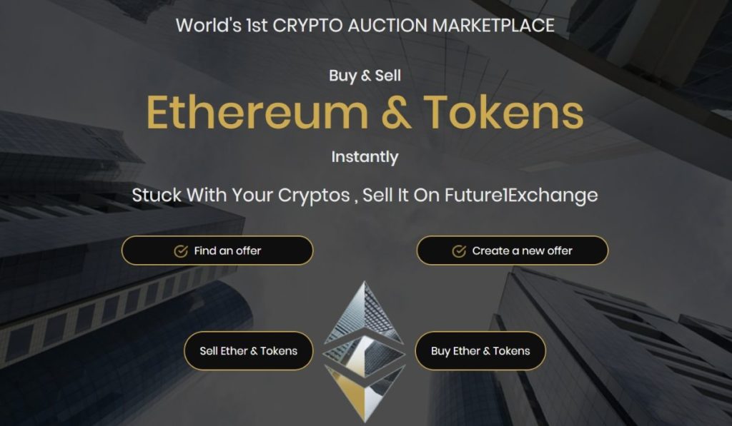  auction future1exchange peer marketplace crypto launched exchange 