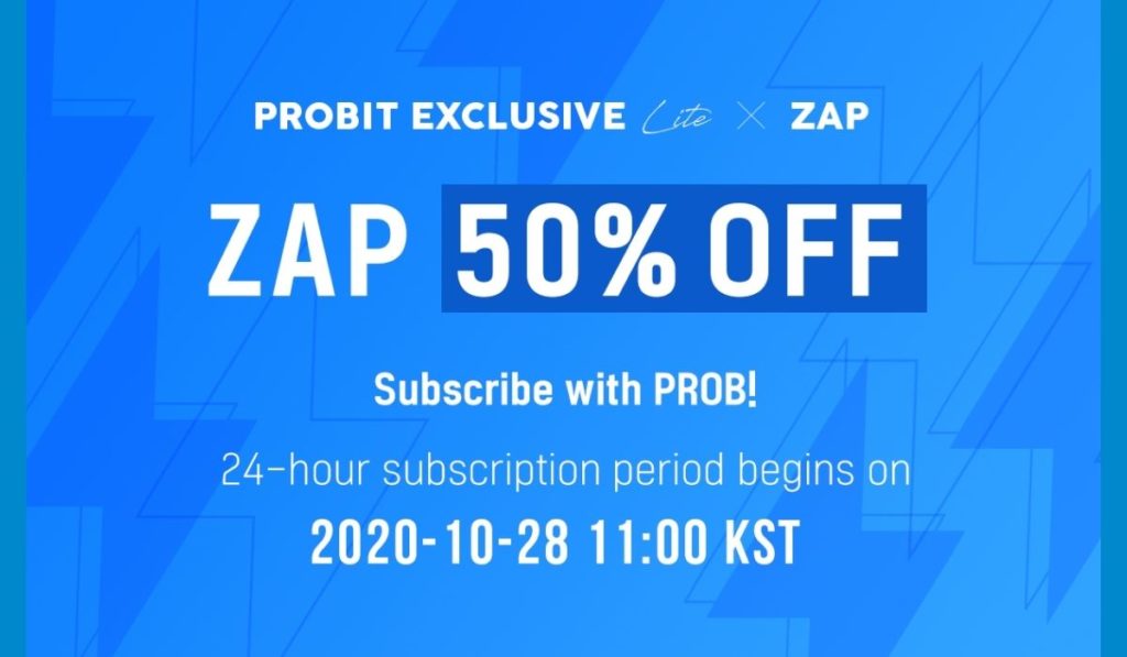 ZAP Set for Launch on ProBit Exchanges Exclusive Listing Marketplace Featuring 50% Discounts