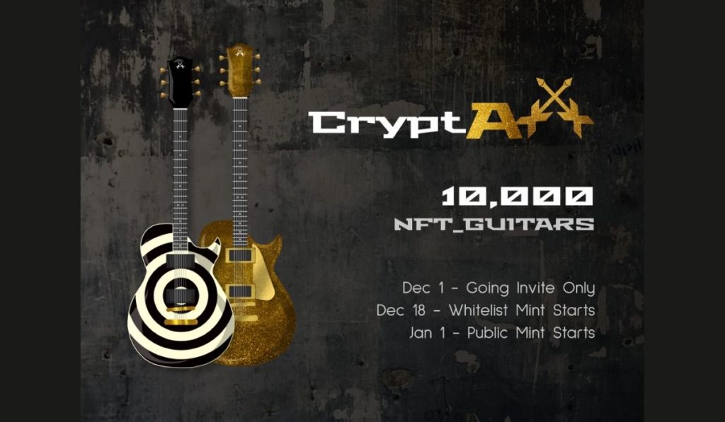  guitars set ethereum cryptaxx nft unique axxes 