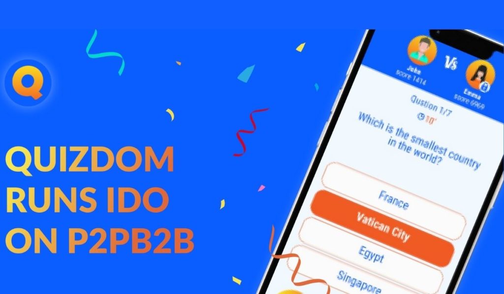  ido p2pb2b quizdom sell exchange tokens large 
