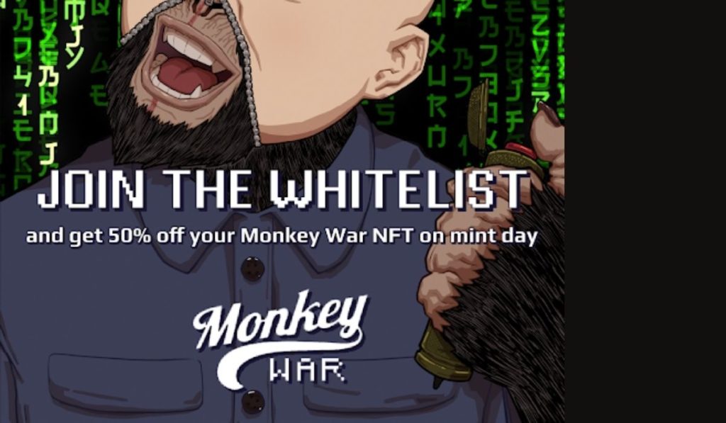  nft monkey project upcoming pre-sale war whitelist 