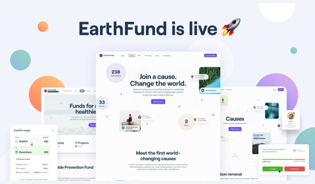 EarthFund Launches Its DAO-as-a-service platform to Ease The Decentralized Donation Processes