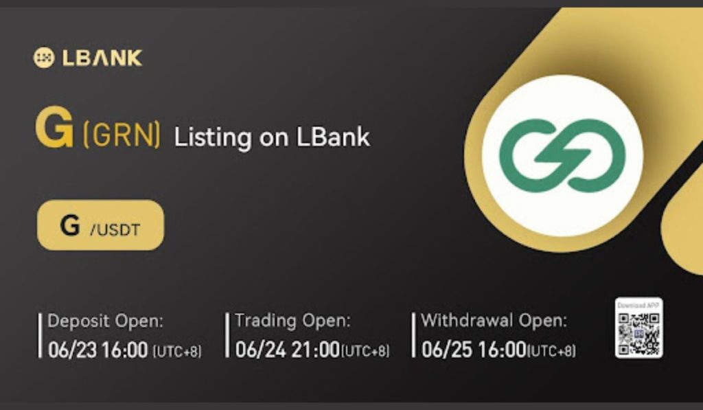 GRN (G) Token Listed On LBank Exchange
