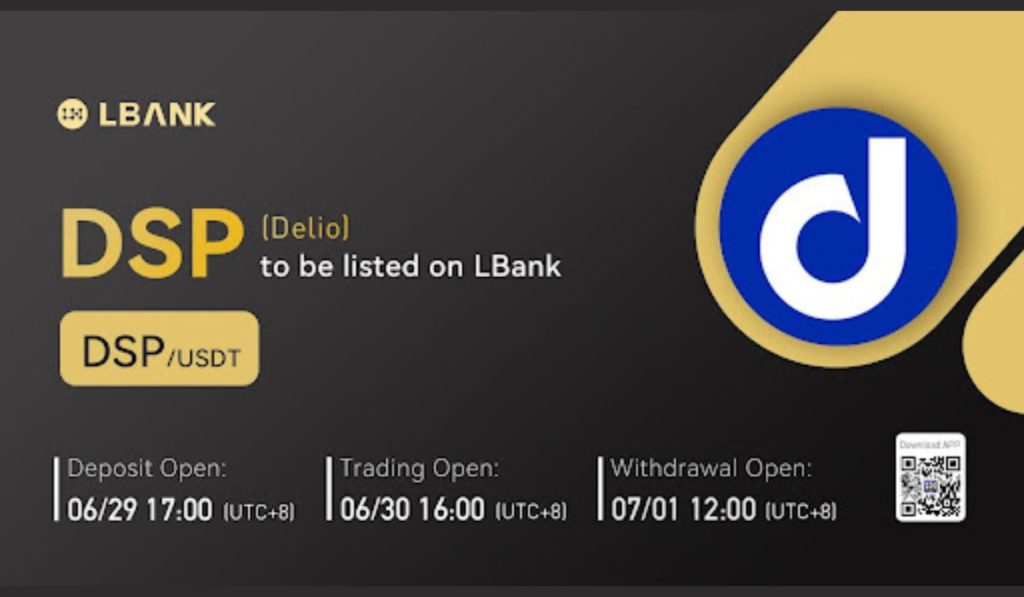 Delio (DSP) Token Listed on LBank Exchange