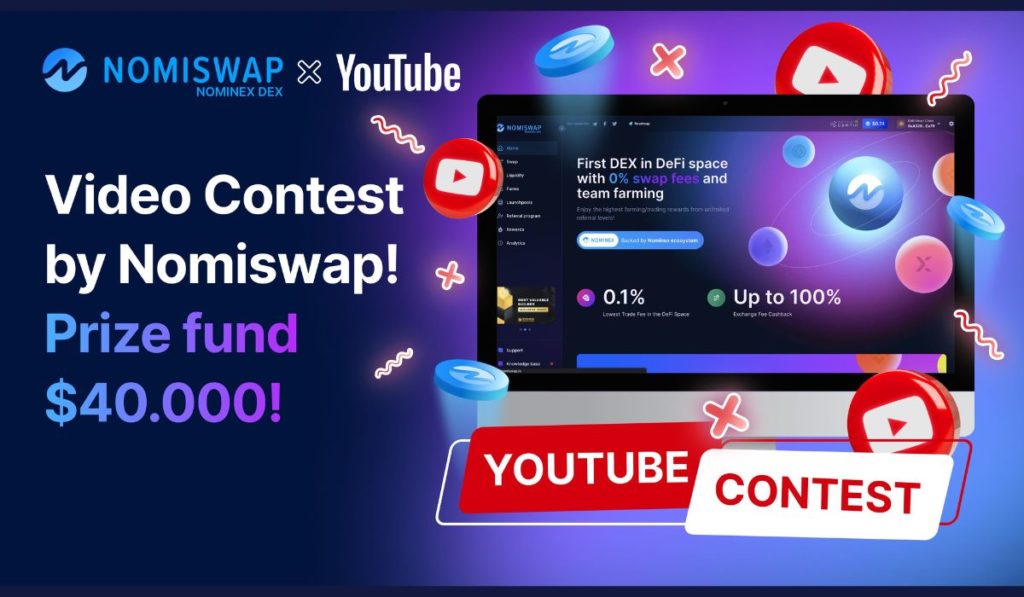  nomiswap contest dex video announcement prices per 