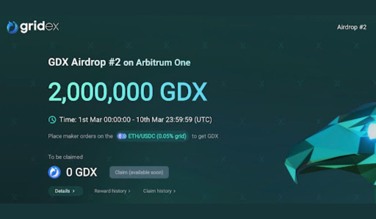  gdx gridex airdrop million second days later 