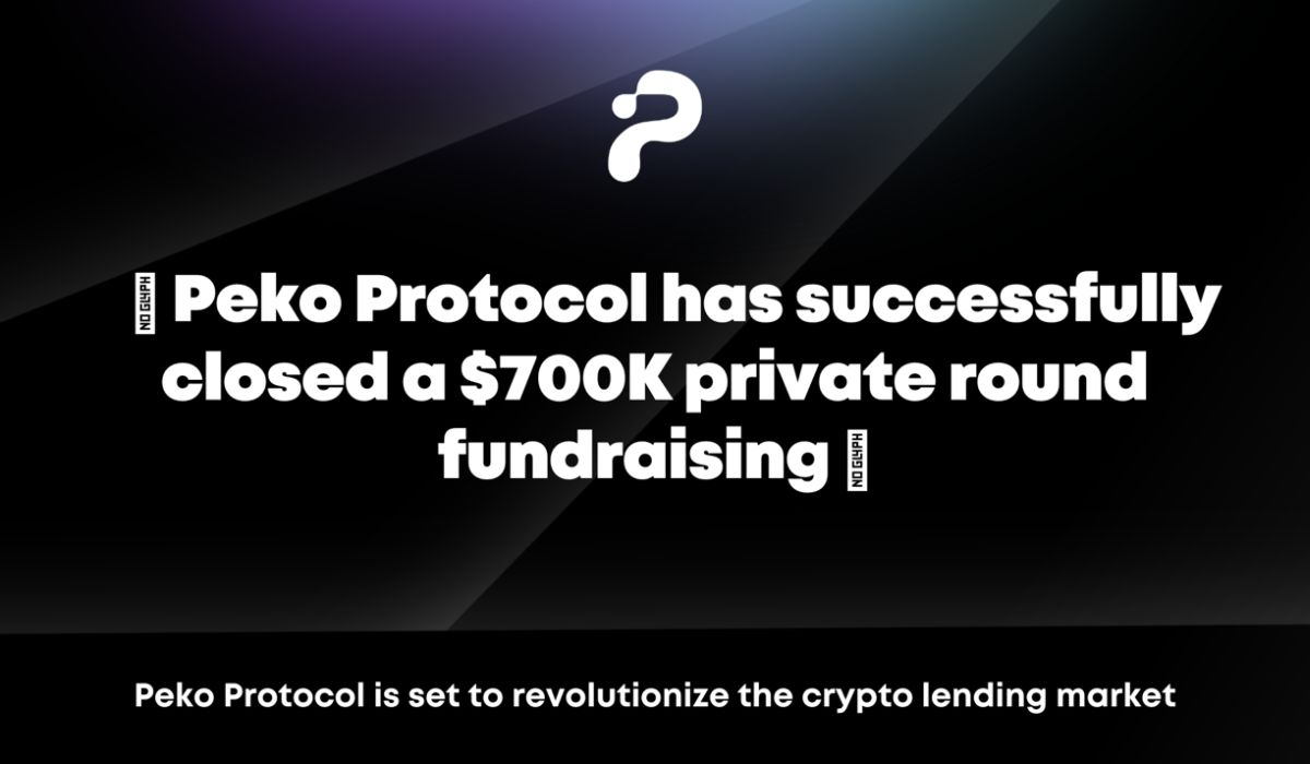  round fundraising peko private protocol 700k closed 