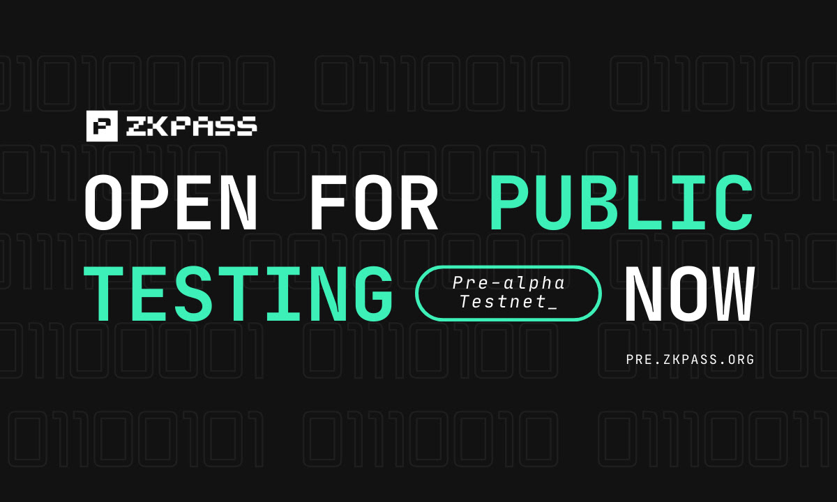  zkpass pre-alpha public testnet data private launch 