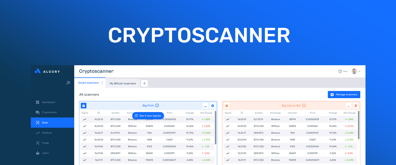 Cryptocurrency scanner crypto portfolio tracker