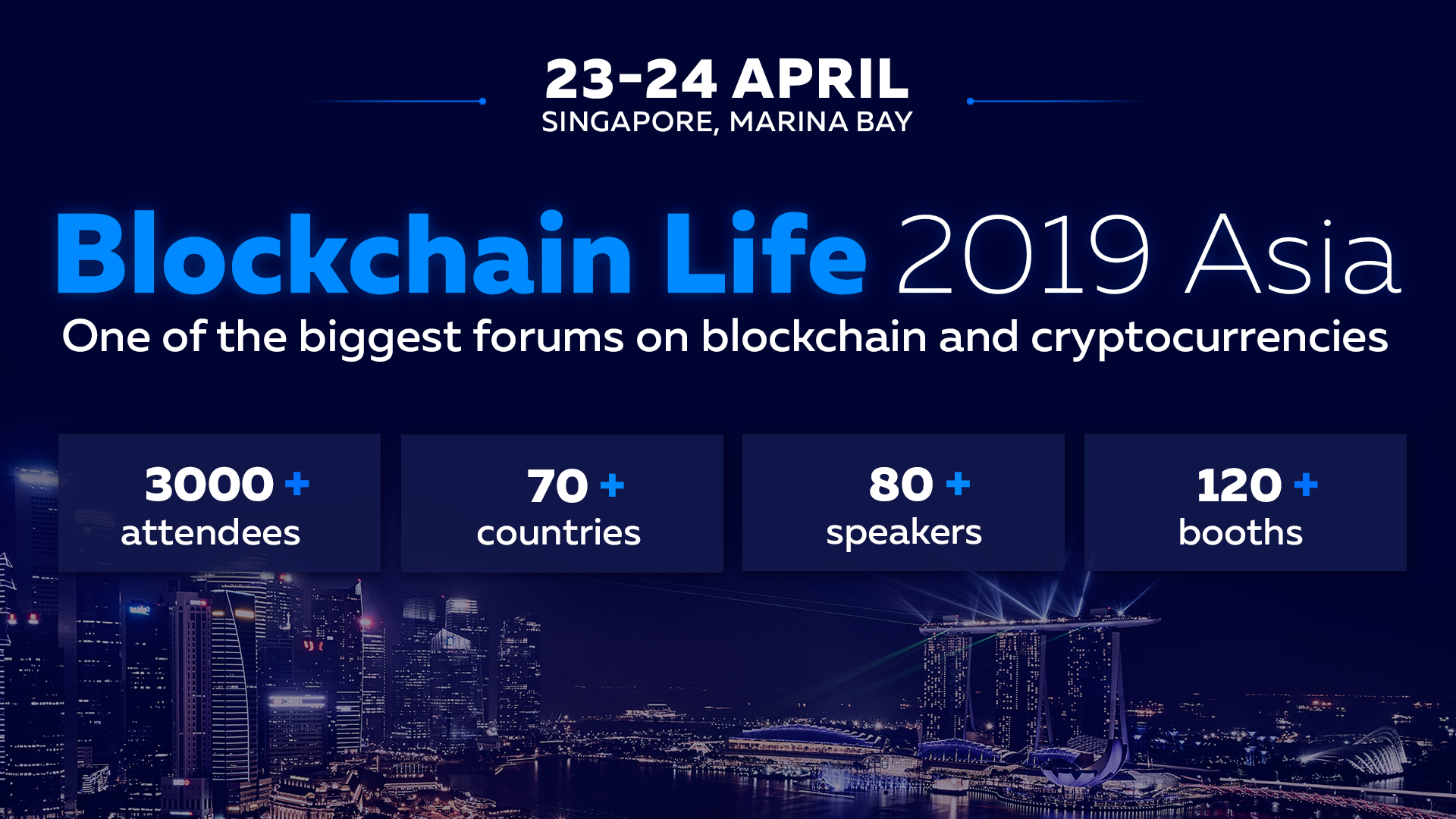 23-24 April Singapore hosts Blockchain Life 2019 – a global forum on blockchain and cryptocurrencies
