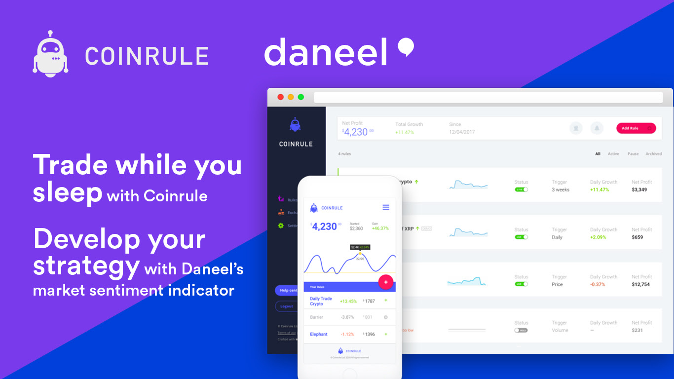 Daneel and Coinrule Announce Partnership To Provide Traders With Market Trends & Sentiment Analysis