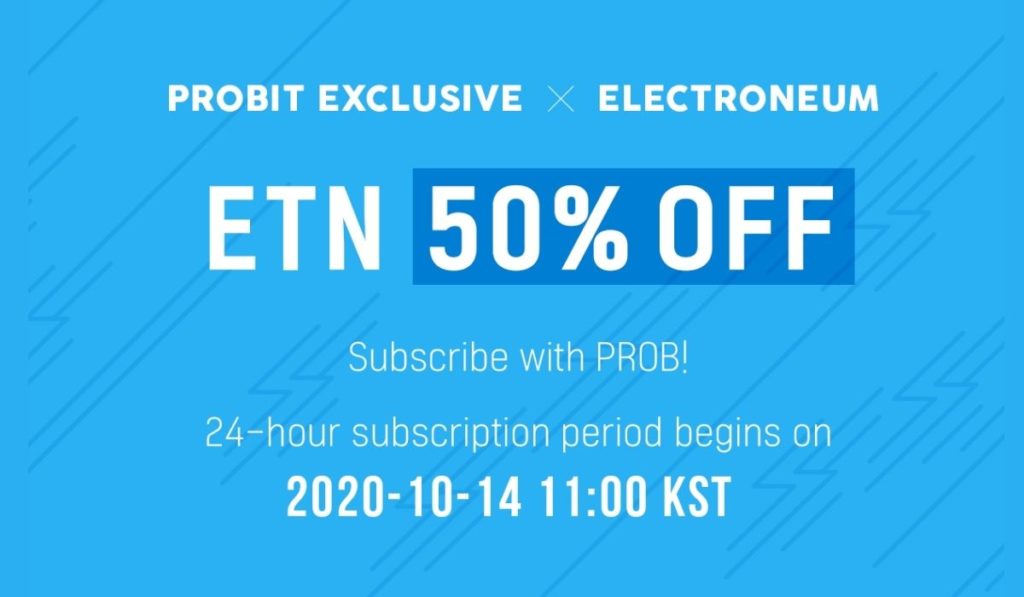 Global Payment Service Electroneum to hold an Exclusive Pre-Listing Sale Featuring 50% Discounts on ProBit Exchange