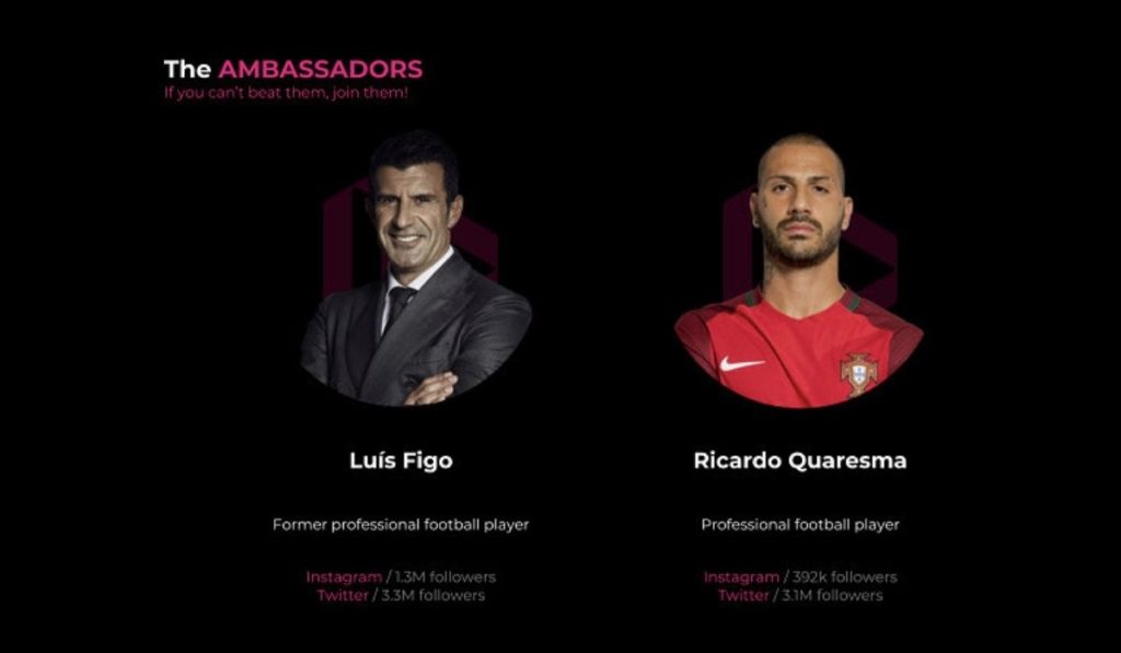 Crypto-Enabled Sports Competition Startup dotmoovs introduces Luís Figo and Ricardo Quaresma as Brand Ambassadors