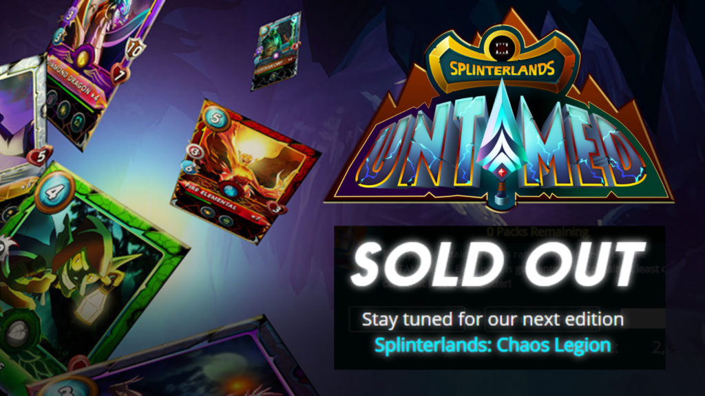 Splinterlands Blockchain-Backed Game Announces Sell Out Of 1.5M Untamed Edition Booster Packs