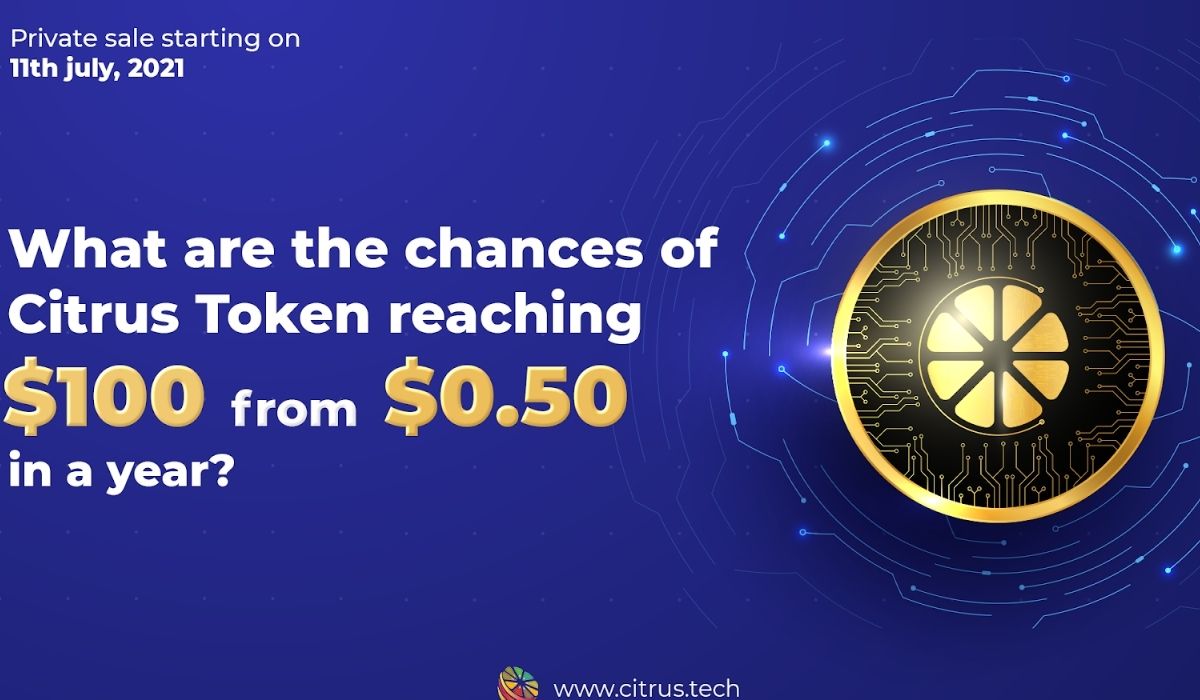 What are the chances of Citrus Token reaching $100 from $0 50 in a year?