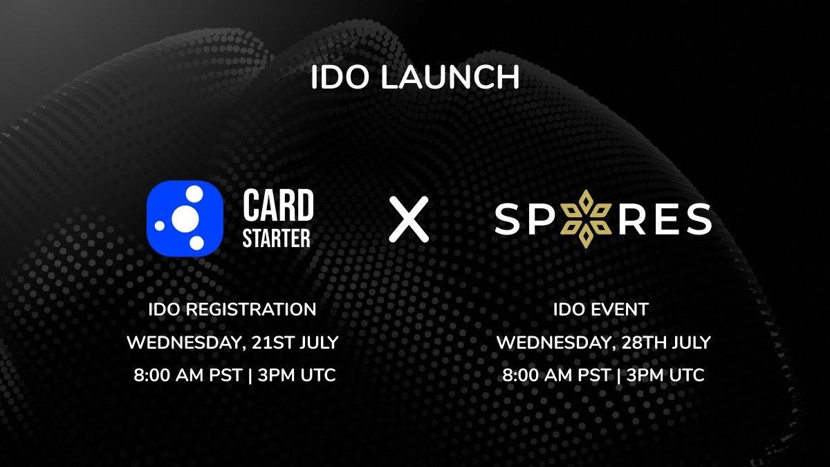Spores Network to Launch its Initial Dex Offering (IDO) on CardStarter on July 23rd
