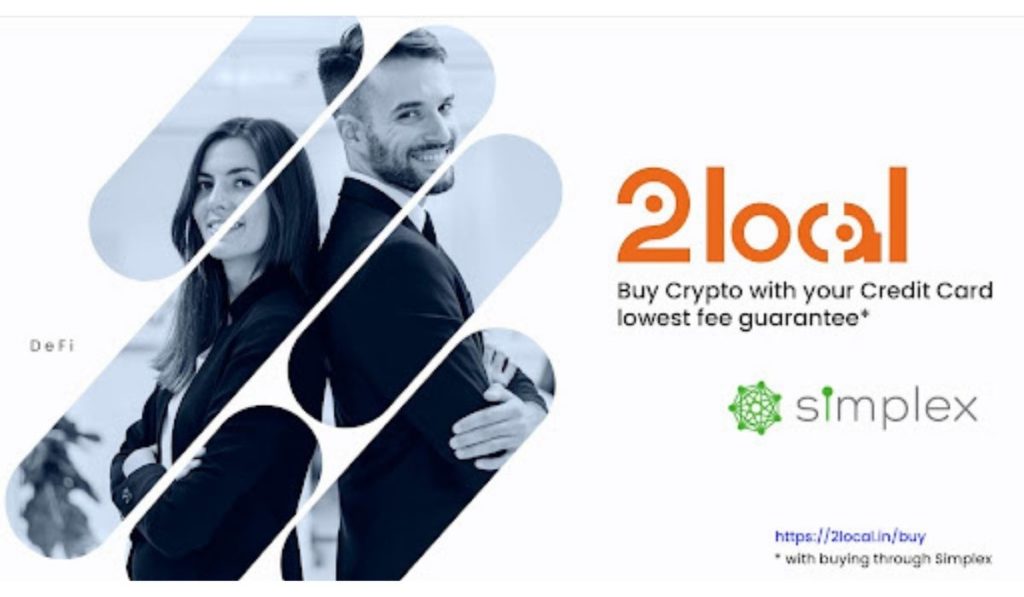 2local Exchange Forms Partnership With Simplex to Help Facilitate Buying Crypto With The Lowest Fees