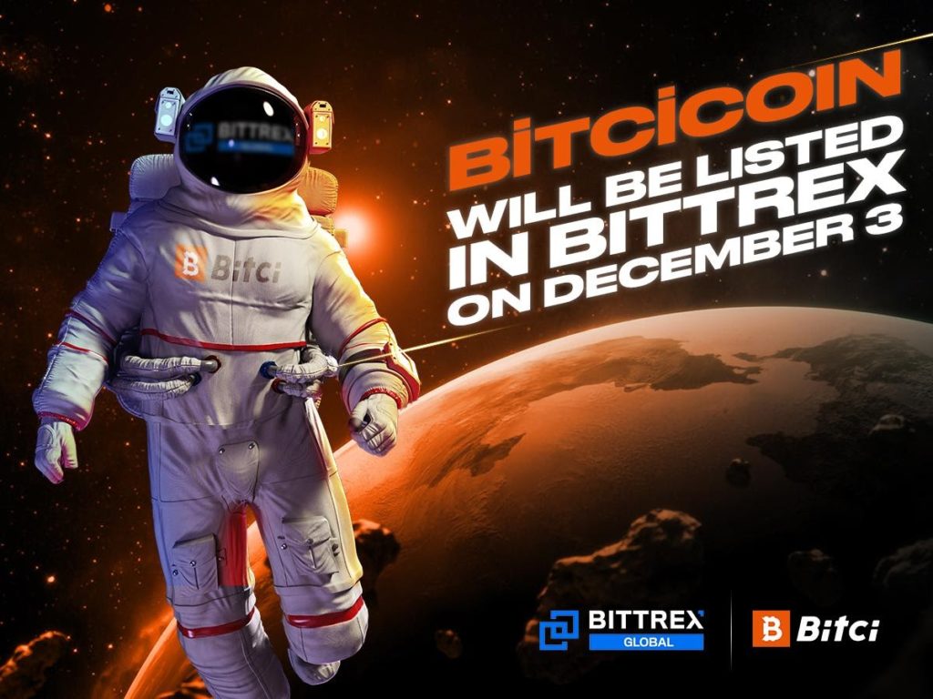 Sesto accordo di scambio internazionale da Bitci Technology: BİTCİCOIN sarà su Bittrex il 3 dicembre