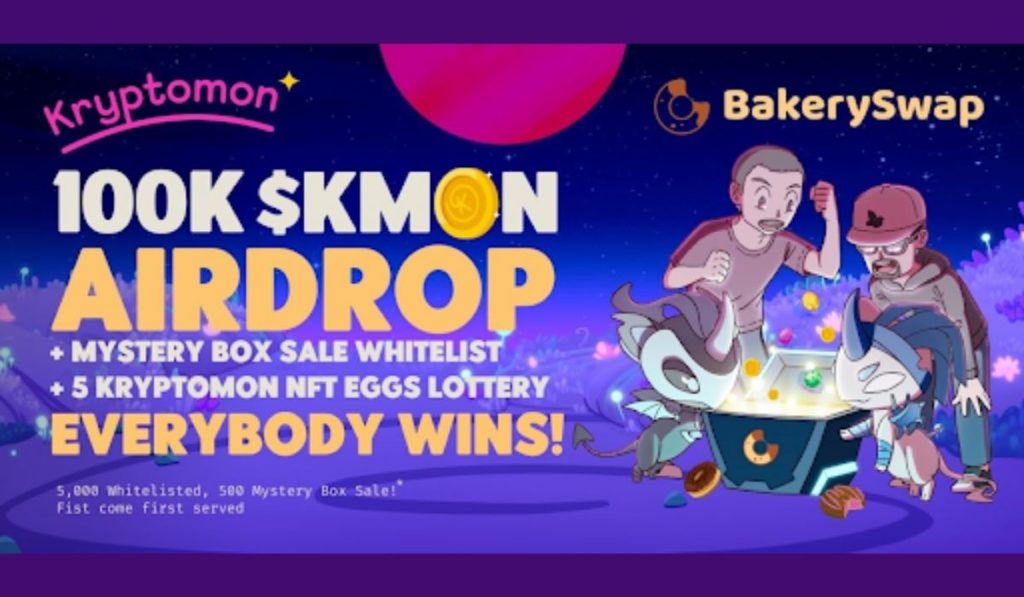 Kryptomon collabora con BakerySwap per la vendita di Mystery Box e una nuova esclusiva campagna di omaggi NFT