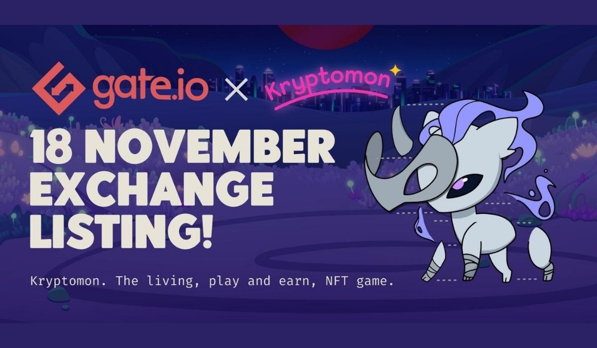 Kryptomon to list its KMON token on Gate.io in partnership with its first Tier-1 CEX