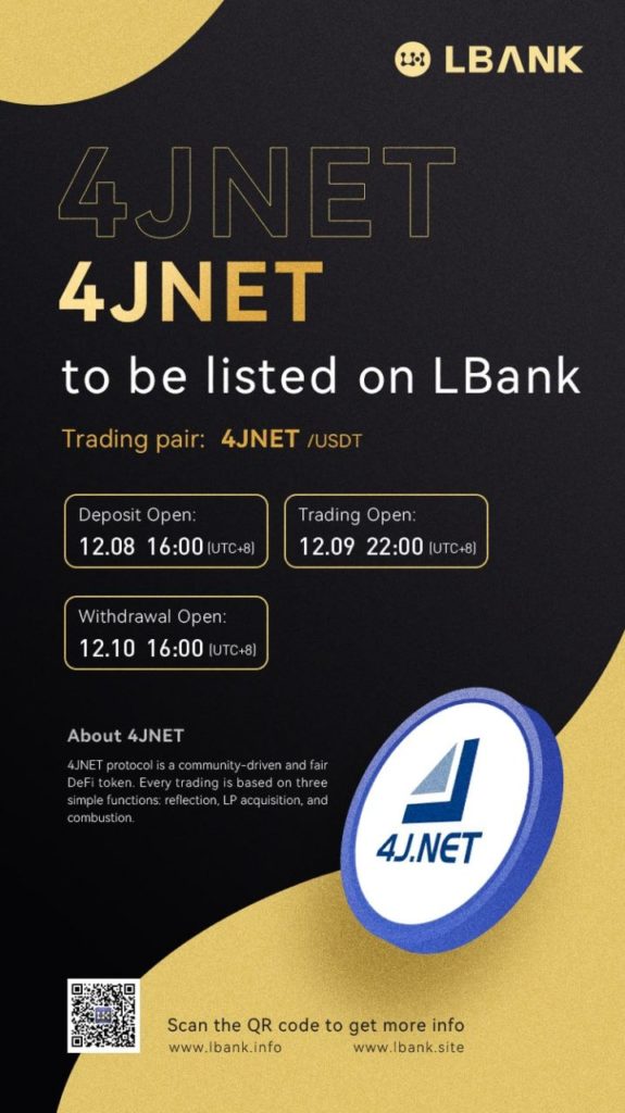 4JNET To Debut On LBank Crypto Exchange