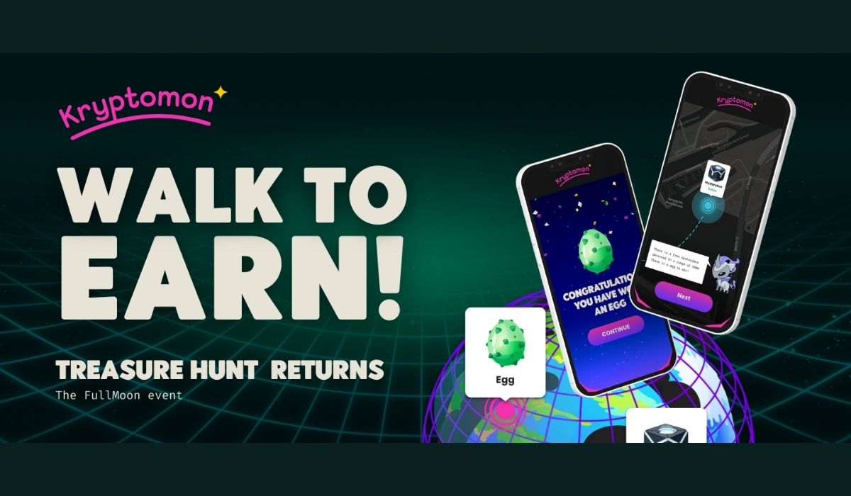 Kryptomon’s Treasure Hunt “Walk-to-Earn” Game Event Returns!