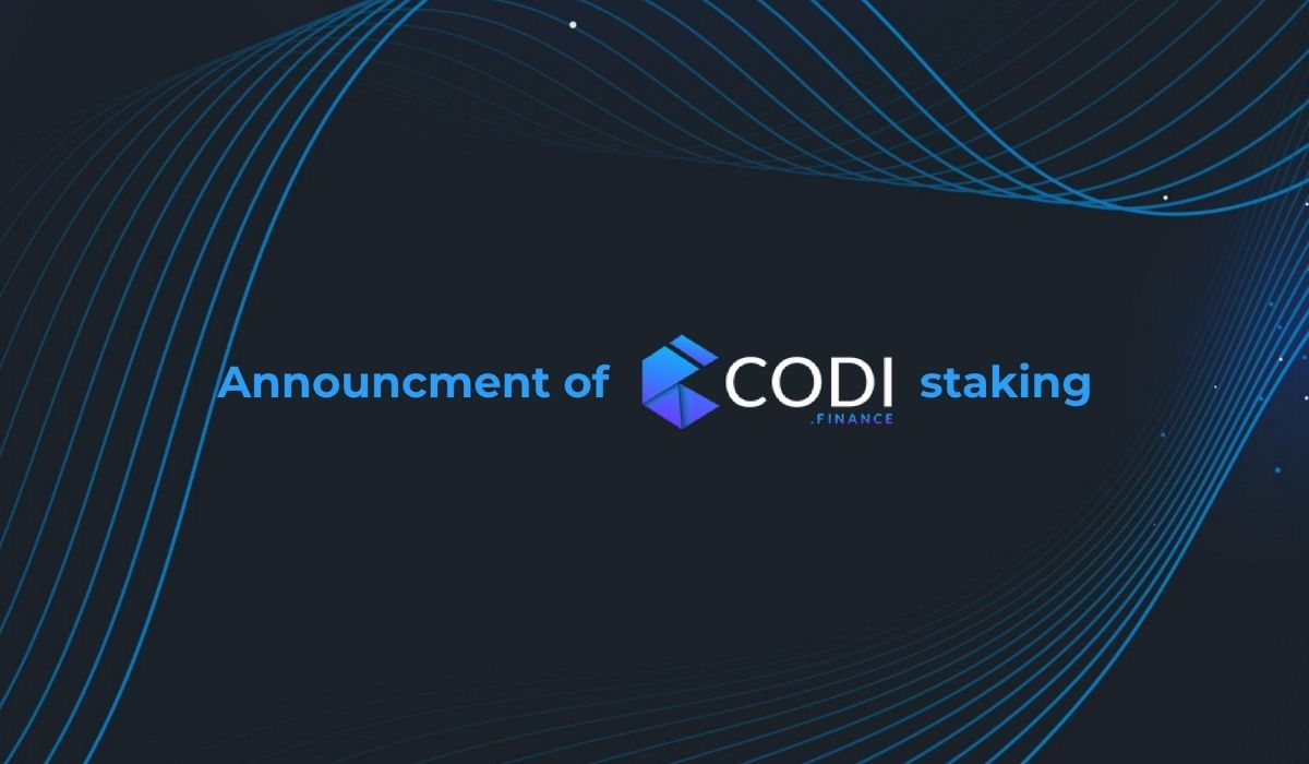 CODI Finance Launches Long-Awaited Staking Feature