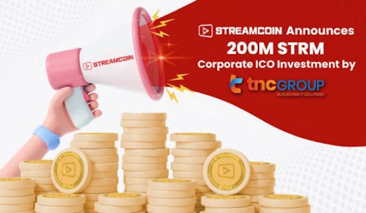 StreamCoin Secures 200M STRM Corporate ICO Investment from TNC IT Group