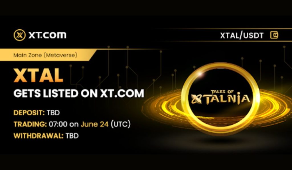 Tales of Xtalnia (XTAL) Listed On XT.com With USDT Trading Pair