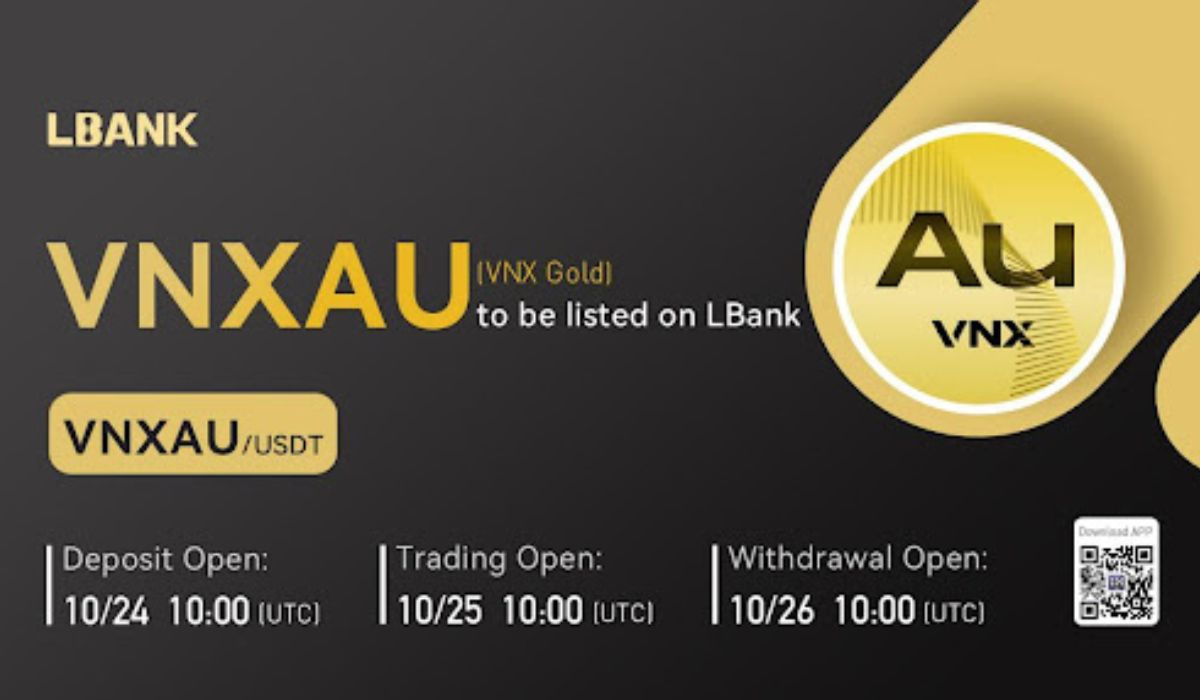 LBank Exchange Set to List VNX Gold (VNXAU) Token on October 25