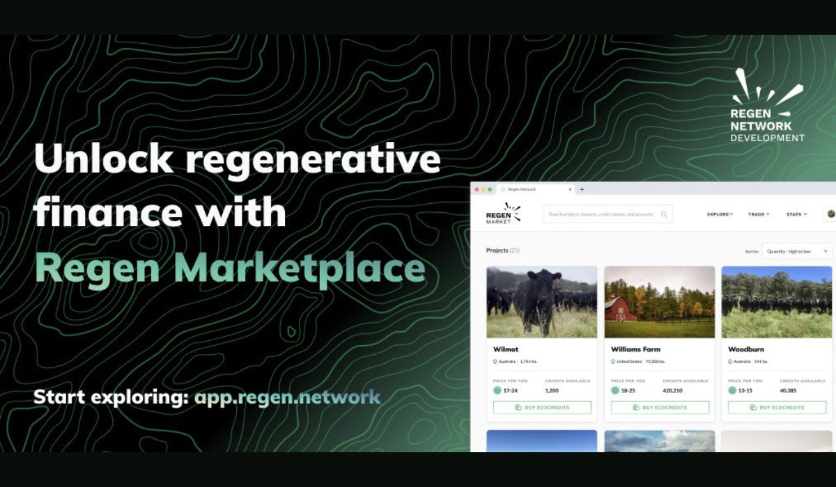 Regen Network Debuts Marketplace Application For Tokenized Carbon and Ecological Assets