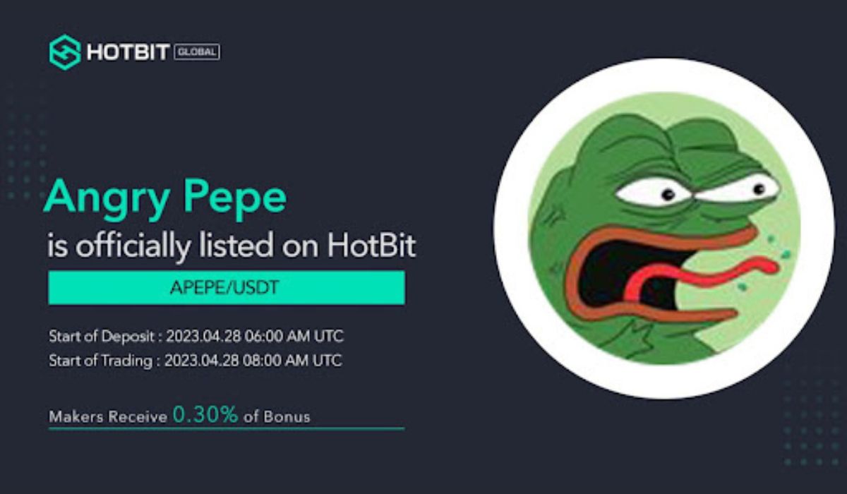 APEPE (Angry Pepe) Set to be Available for Trading on Hotbit Exchange
