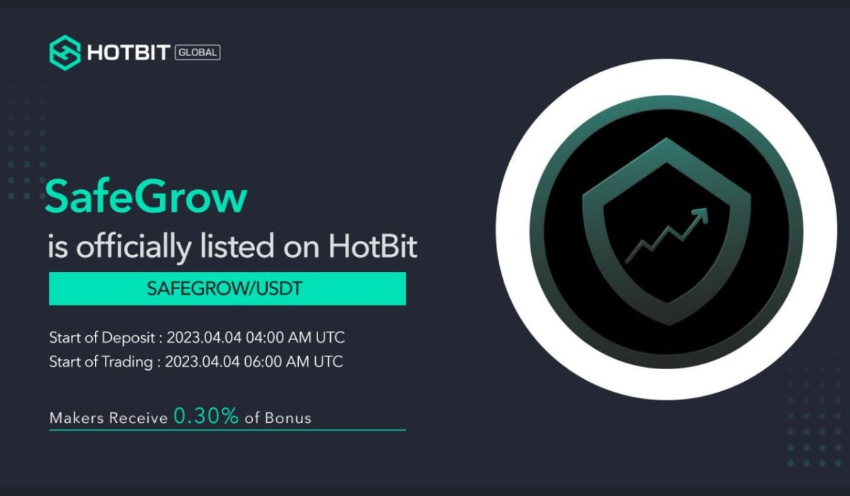 SFG (SafeGrow) is Now Available for Trading on Hotbit Exchange