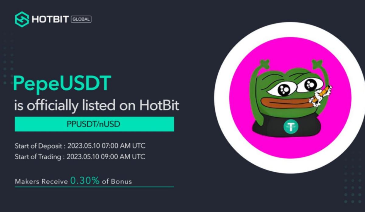 Le jeton PPUSDT (PepeUSDT) est désormais disponible à la négociation sur Hotbit Exchange