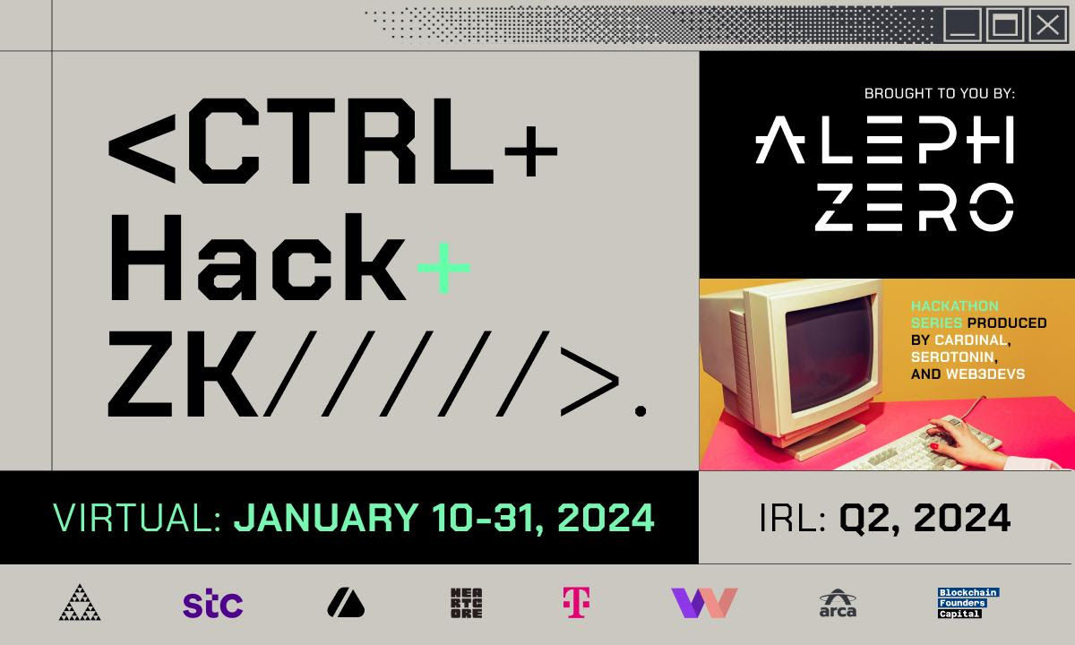 Aleph Zero Foundation Launches CTRL+Hack+ZK, a Global Blockchain Hackathon with $575K in Bounties