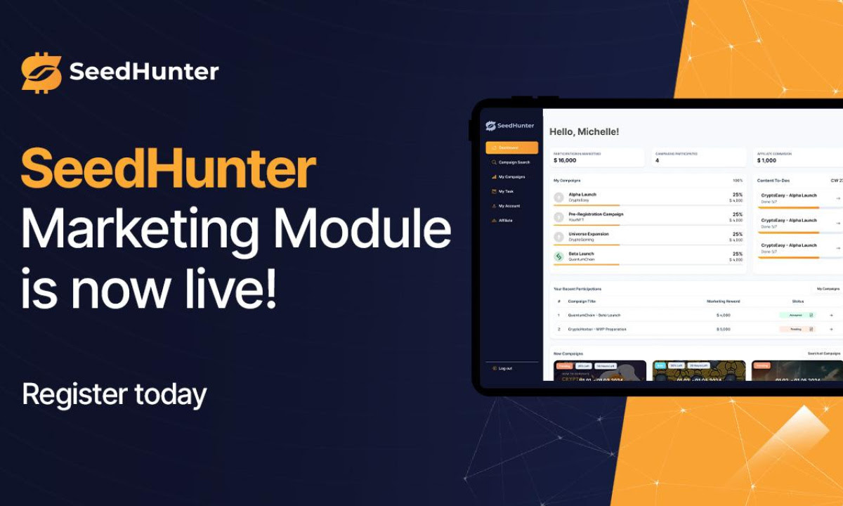 SeedHunter Launches Marketing Module to Foster Collaborations Between Influencers and Crypto Projects