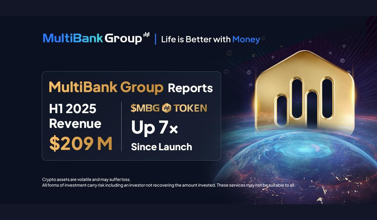MultiBank Group’s MBG Token Brings Massive 7X Returns Since Launch as Company Reports $209 Million H1 Revenue