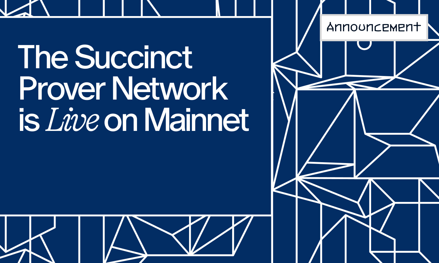 Succinct’s Decentralized ZK Prover Network Is Live On Mainnet With B Secured And Counting
