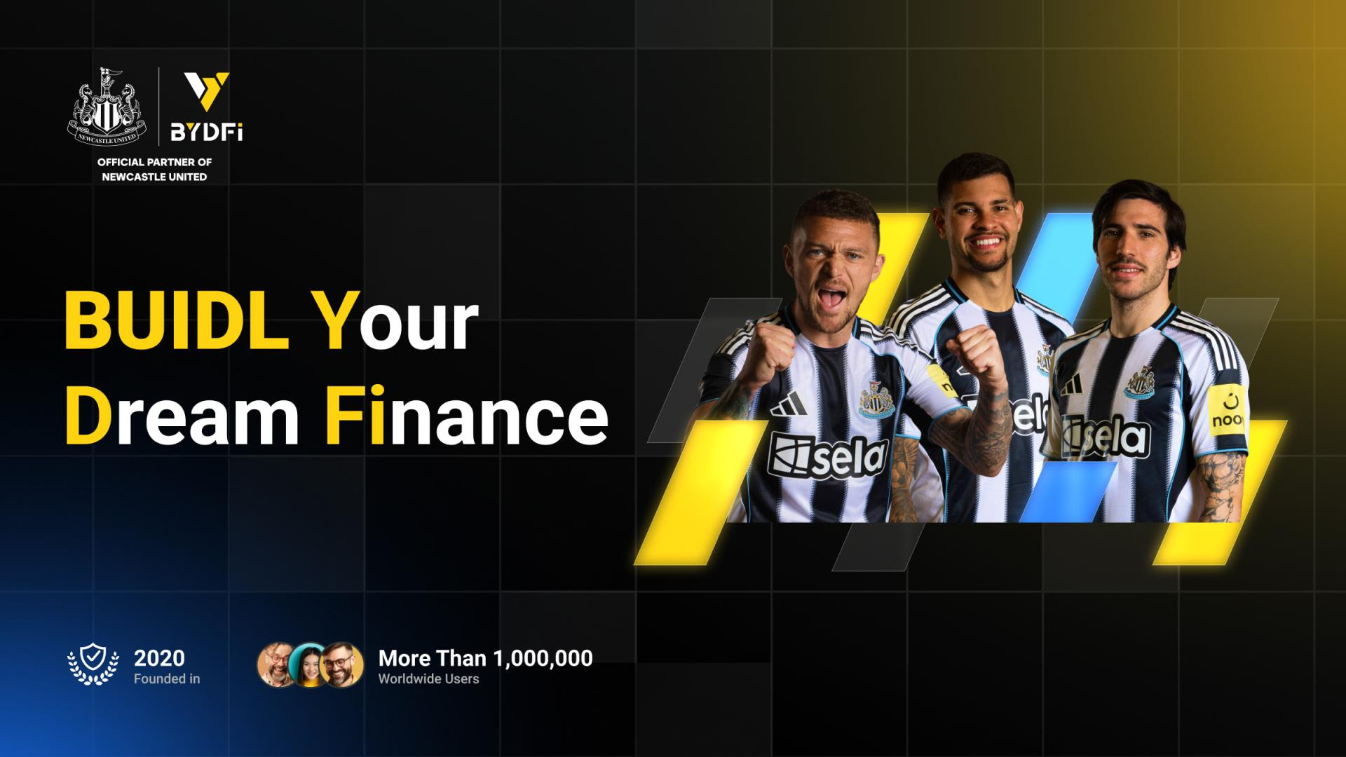 BYDFi Displays ‘BUIDL’ Slogan During Newcastle United Match Against Arsenal
