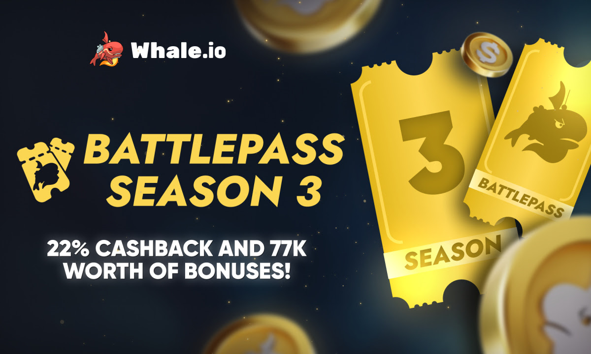 Whale.io Unveils Battlepass Season 3 with K in Crypto Rewards