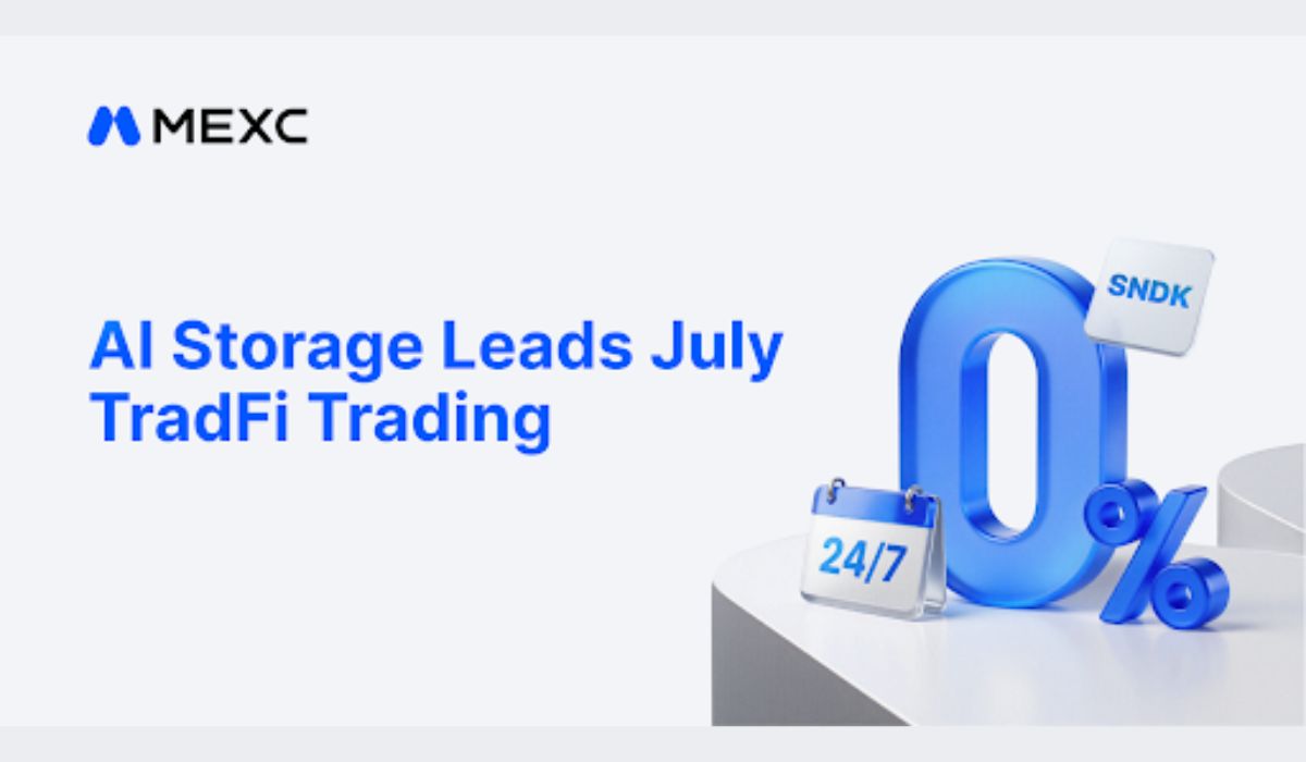 MEXC July TradFi Trading Shifts Toward AI Storage as SNDK Futures Volume Surges More Than 15x Times