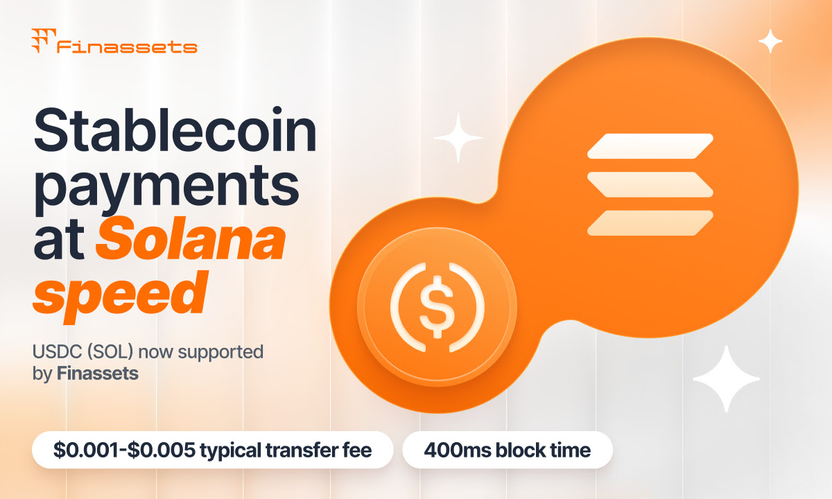Finassets Crypto Payment Gateway Adds USDC Payment Support on Solana