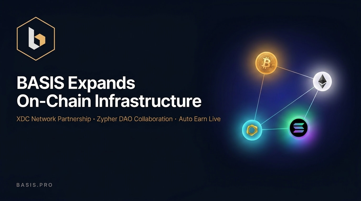 BASIS.pro Expands On-Chain Infrastructure With XDC Network and Zypher DAO Partnerships as Auto Earn Goes Live